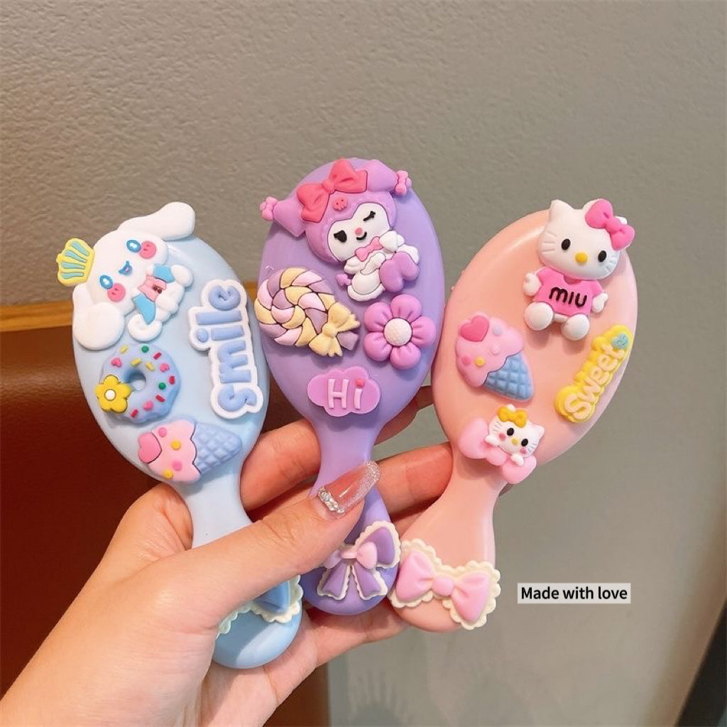 Kids Hair Brush for Girls – Cute Detangling Comb for Fine Hair, Portable Soft Bristle Brush for Toddlers, Birthday Gift