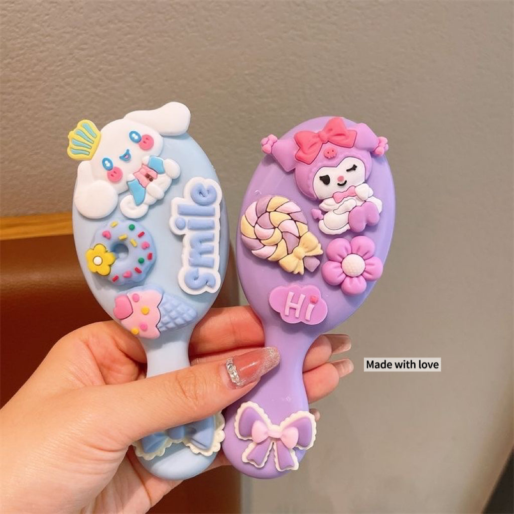 Kids Hair Brush for Girls – Cute Detangling Comb for Fine Hair, Portable Soft Bristle Brush for Toddlers, Birthday Gift