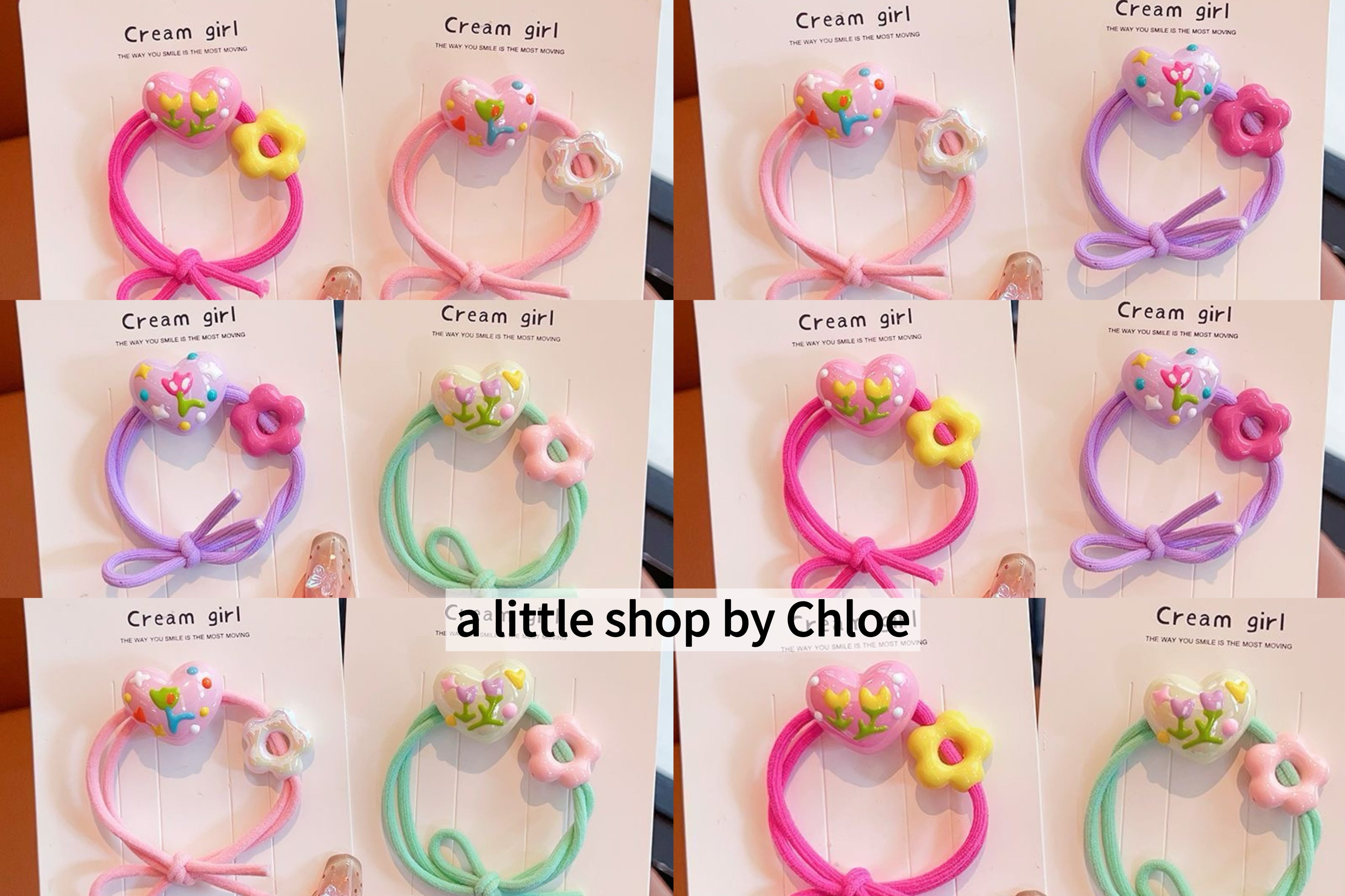 Elastic Hair Ties for Girls – Soft Ponytail Holders, No Damage Hair Rings for Kids, Cute Elastic Bands for Fine Hair, 3/6/12 Pcs