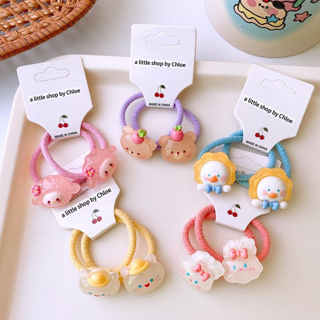 Kids Elastic Hair Ties – Soft Non-Damage Ponytail Holders for Girls, Stretchy Hair Rings for Thick or Fine Hair, 5-20 Pairs