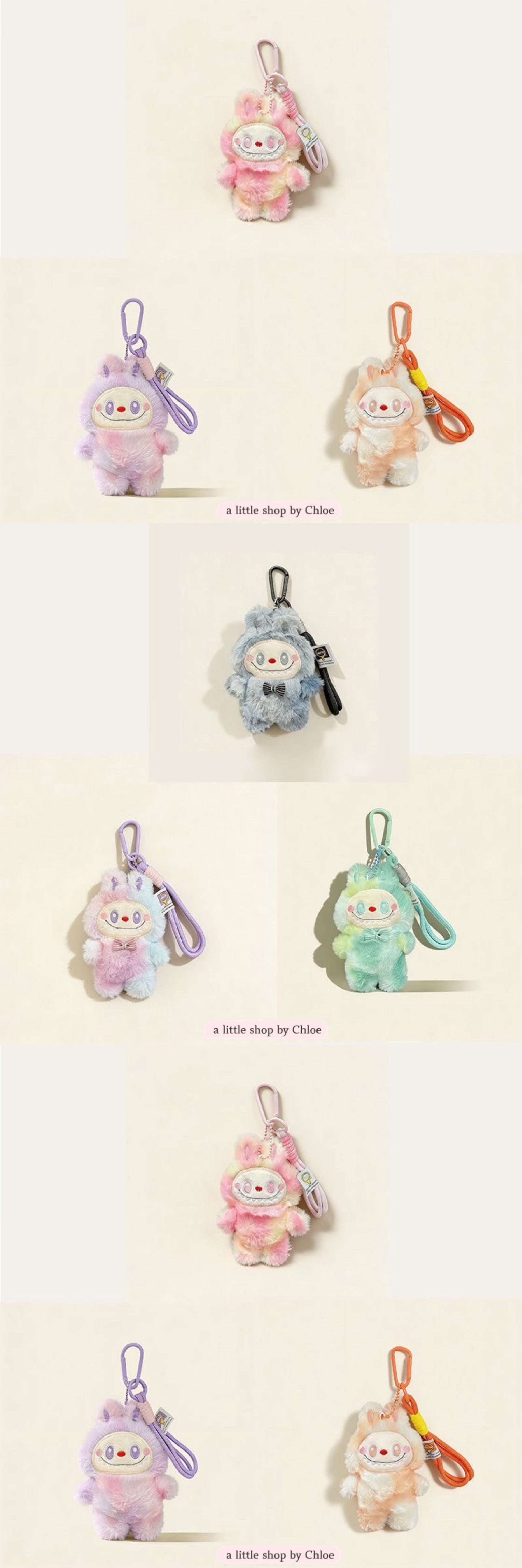 Cute Bunny Keychain Plush Charm – Soft Rabbit Pendant for Backpack, Purse, Keys, Adorable Gift for Girls & Students