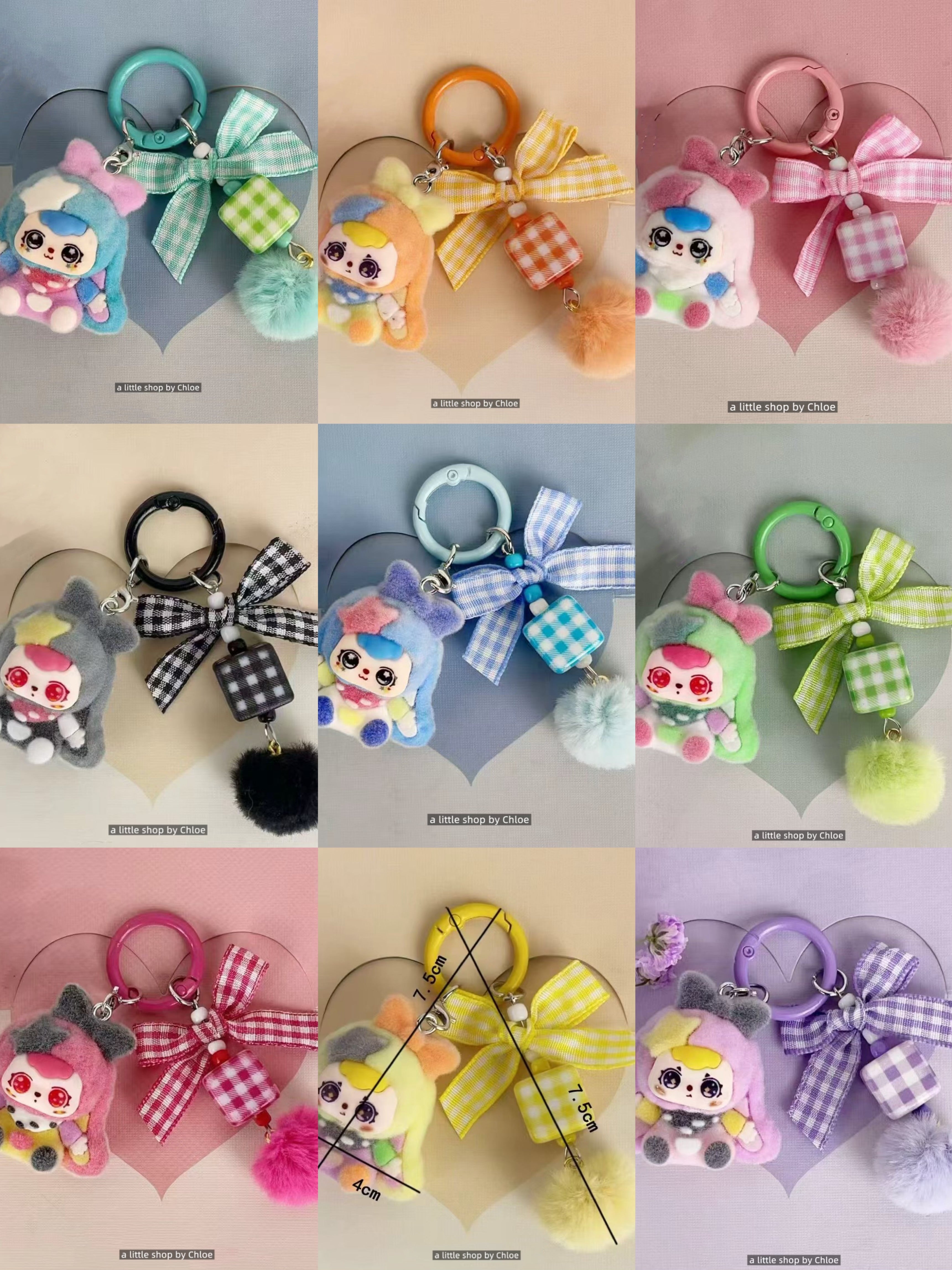 Cute Cartoon Figure Keychain – 3D Mini Doll Pendant for Backpack, Purse, Keys, Adorable Gift for Toddlers & Kids