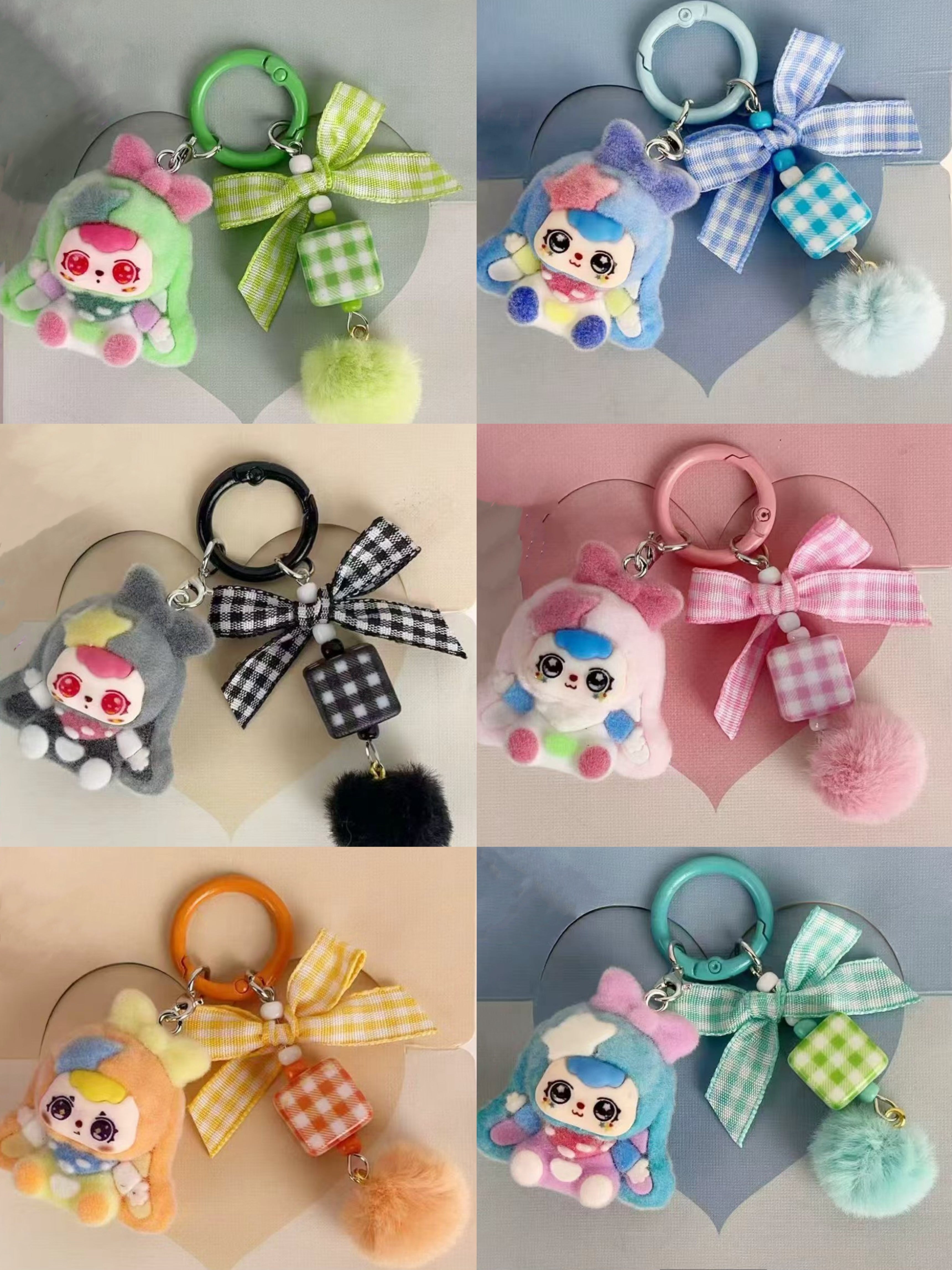 Cute Cartoon Figure Keychain – 3D Mini Doll Pendant for Backpack, Purse, Keys, Adorable Gift for Toddlers & Kids