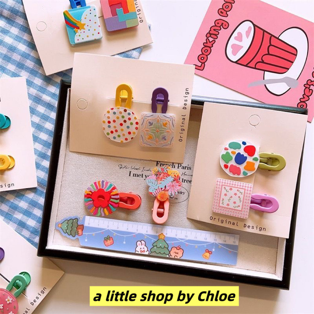 Acrylic Hair Clips for Girls – Cute Crystal Barrettes for Fine Hair, Non-Slip Alloy Claw Clips for Kids Ponytail, Birthday Gift