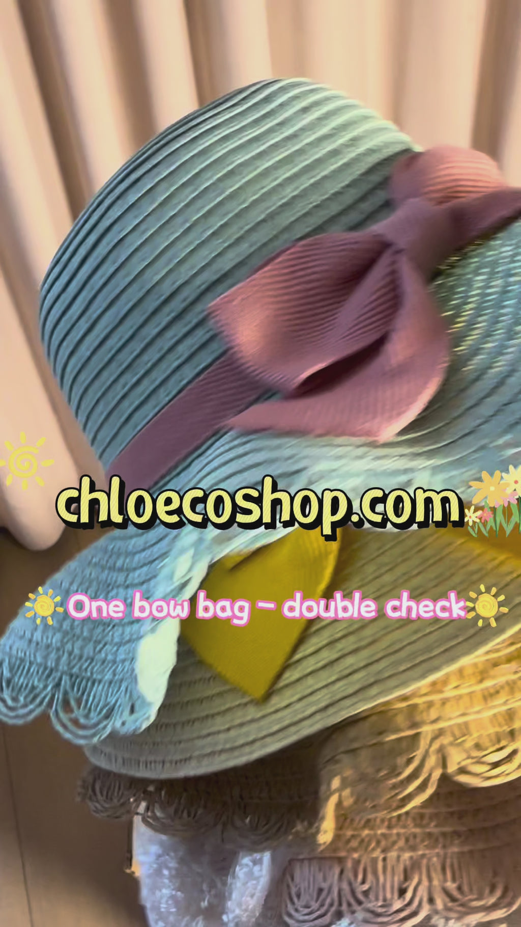 Lace Bow Straw Hat & Matching Bag Set for Girls – 1-5 Years, UPF Sun Protection (5 Colors) | Retail & Wholesale