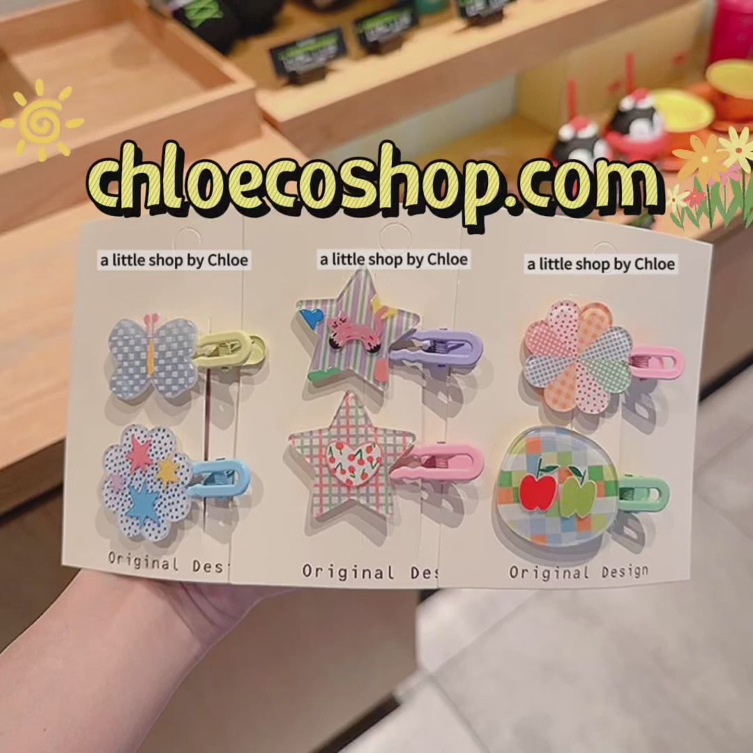 Rainbow Dot Hair Clips for Girls – Geometric Cute Snap Clips for Toddler & Kids (3/6/12/24 Pairs) | Retail & Wholesale