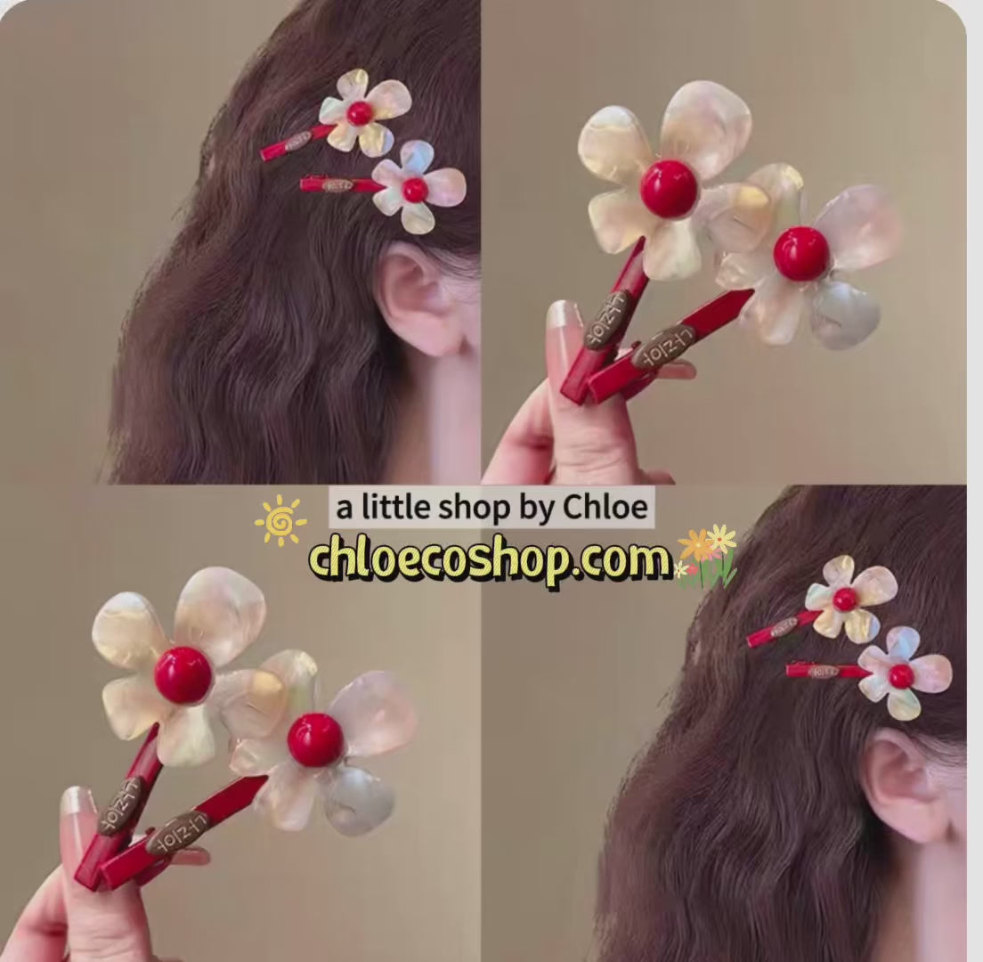 Kids Acrylic Flower Hair Clip – Handmade Elegant Hair Accessory for Girls (Wholesale Available)